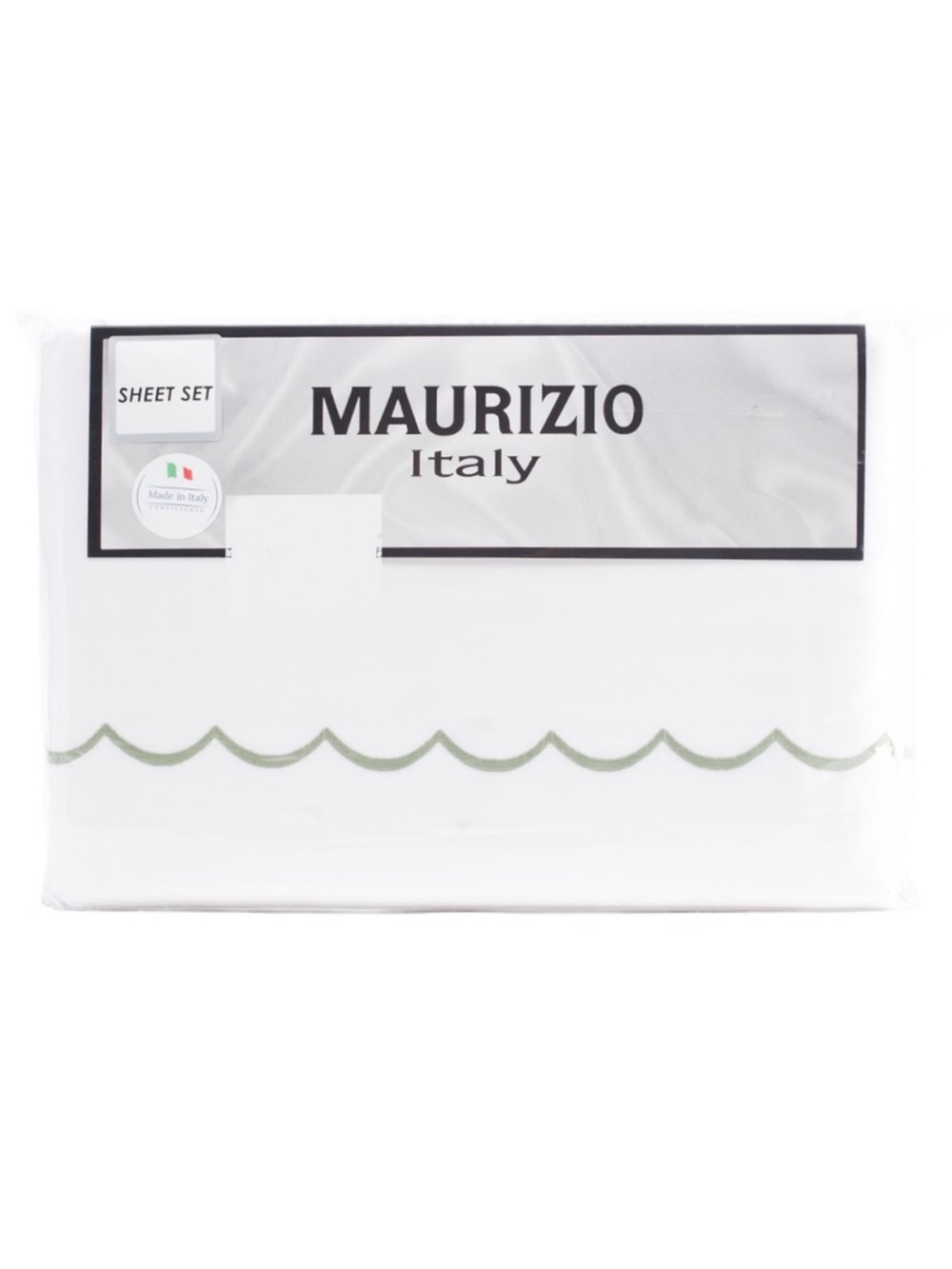 MAURIZIO ITALY Made In Italy Cotton Embroidered Sheet Set